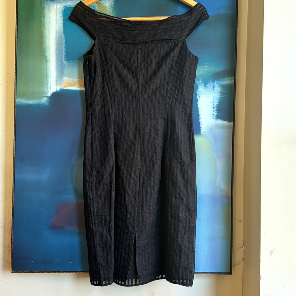 Milly Black textured over shoulder  Dress Sz XS / S